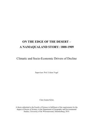 A Namaqualand Story: 1800-1909