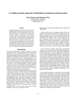 A Confidence-Based Approach to Multi-Robot Learning From