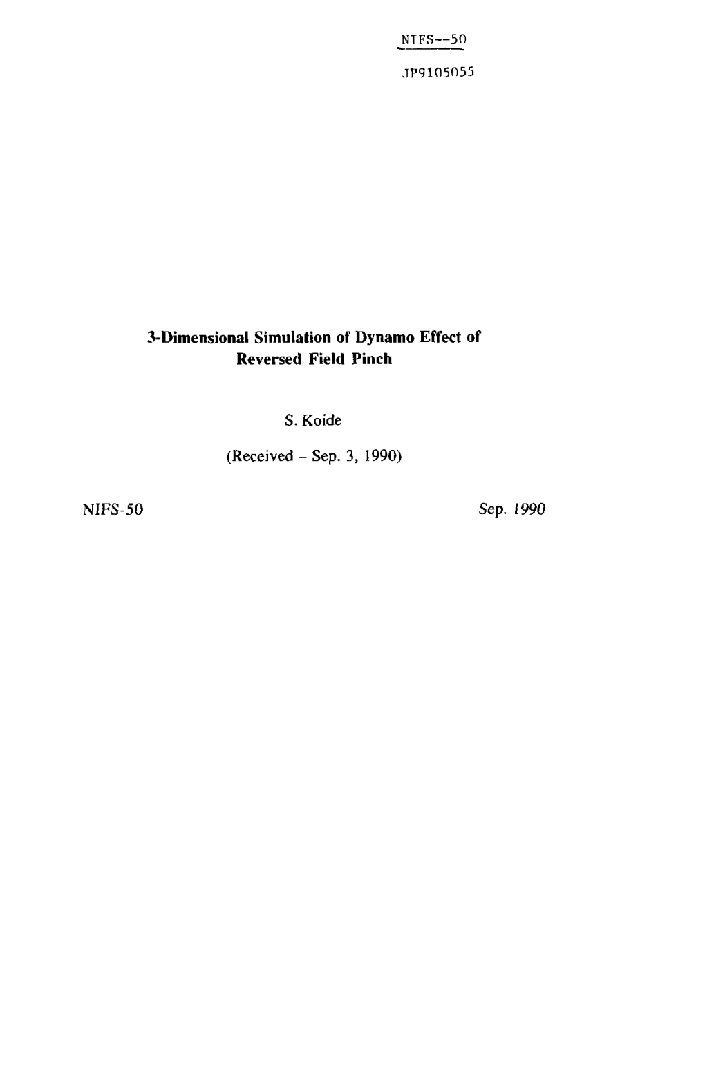 3-Dimensional Simulation of Dynamo Effect of Reversed Field Pinch