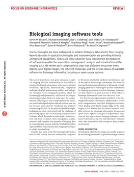 Biological Imaging Software Tools Pu to K.W.E