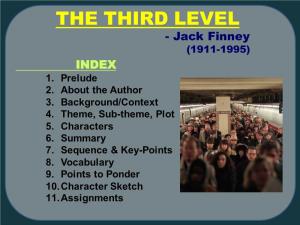THE THIRD LEVEL - Jack Finney (1911-1995) INDEX 1