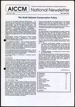 [AICCM J National Newsletter ISSN 0727 - 0364 No 51 June 1994