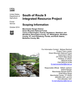 South of Route 9 Integrated Resource Project, Scoping Information Page I I