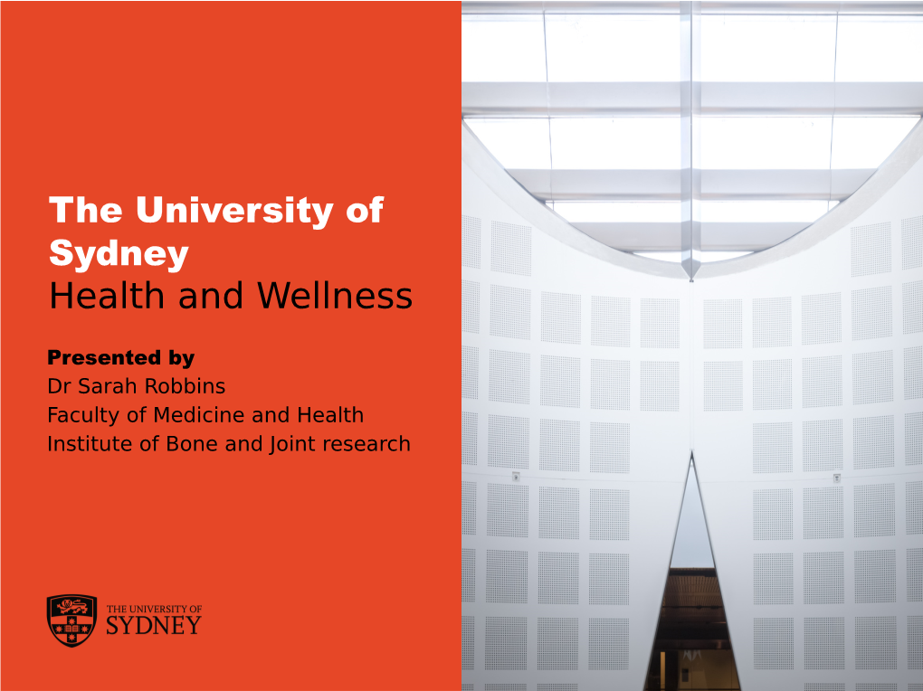 The University of Sydney Health and Wellness