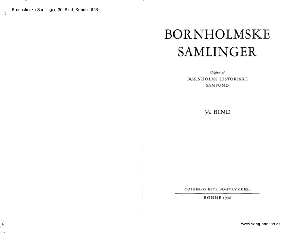 Bind 36, Rønne 1958