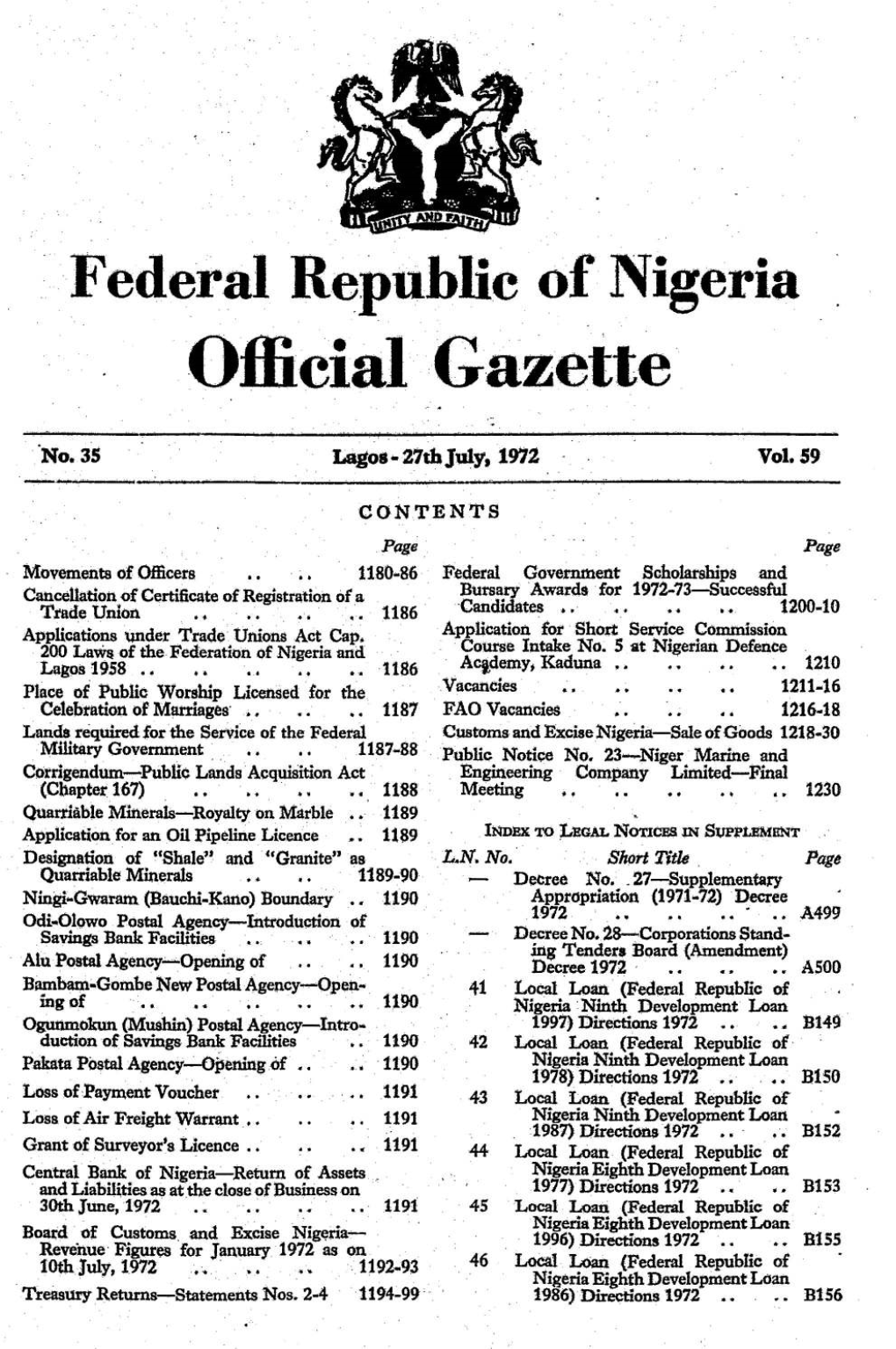 Ng-Government-Gazette-Dated-1972-07-27-No-35.Pdf