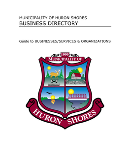 Municipality of Huron Shores Business Directory