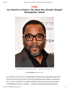Lee Daniels on Empire: the Show Has Already Changed Homophobes' Minds