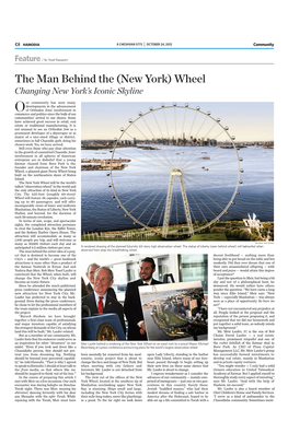 By Yosef Rapaport the Man Behind the (New York) Wheel Changing New York’S Iconic Skyline