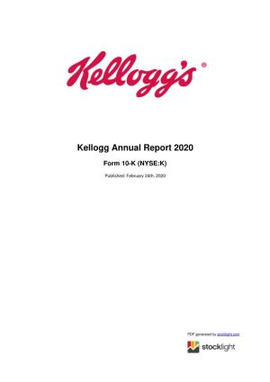 Kellogg Annual Report 2020