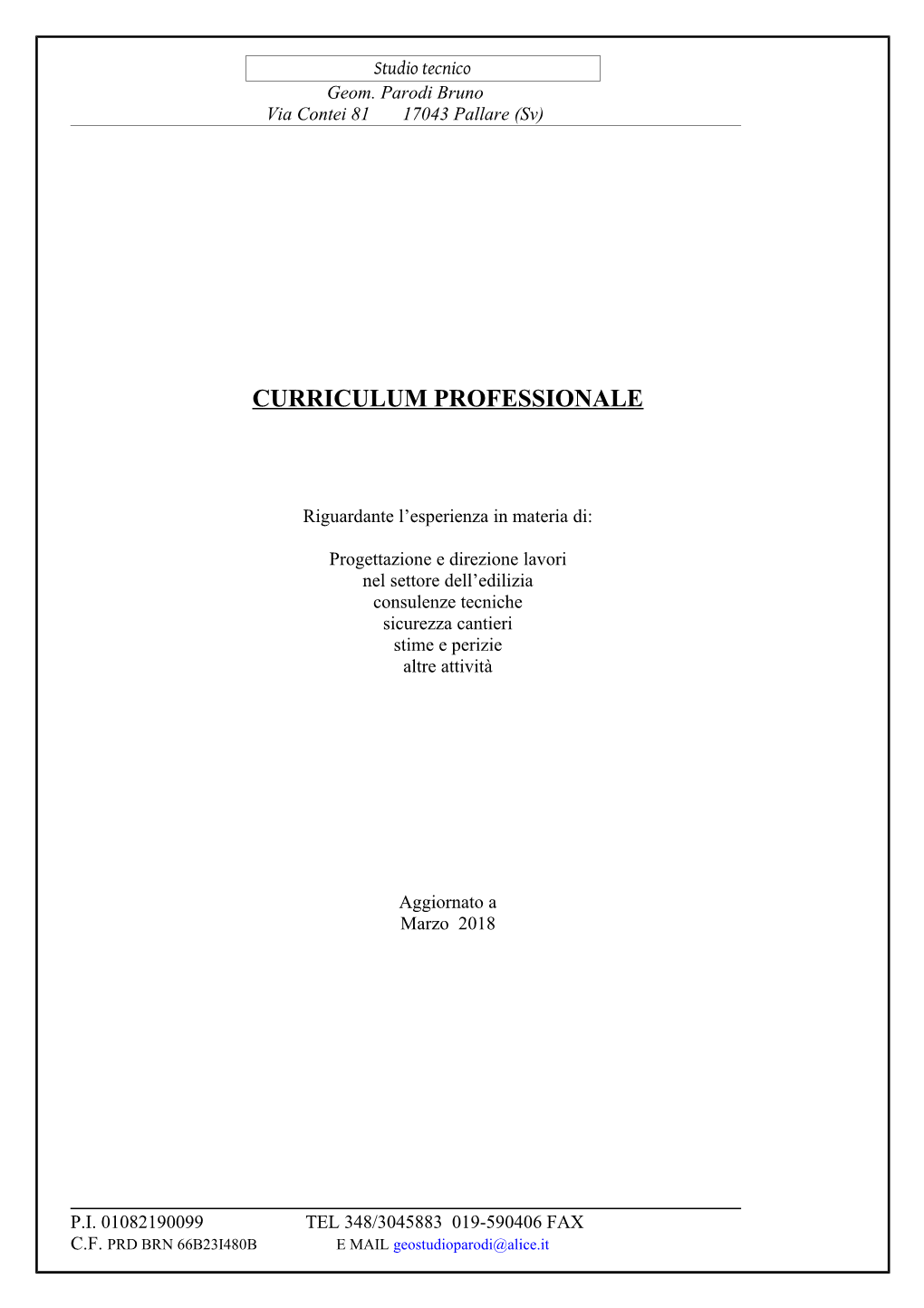 Curriculum Professionale