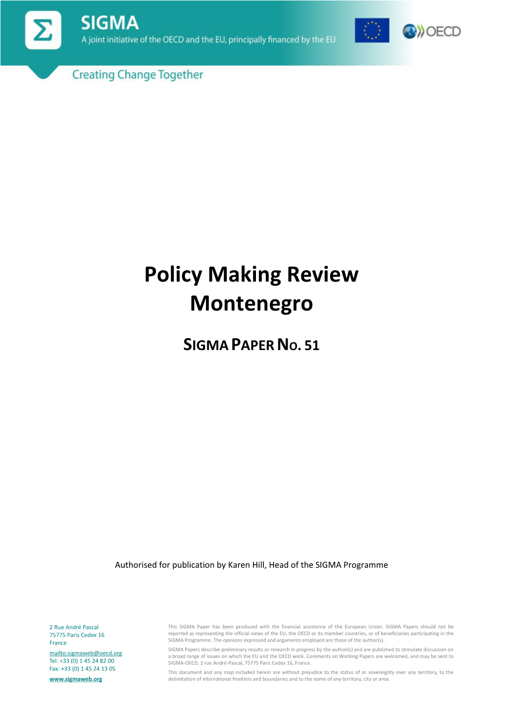 Policy Making Review Montenegro