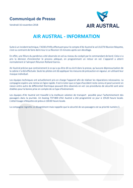 Air Austral - Information