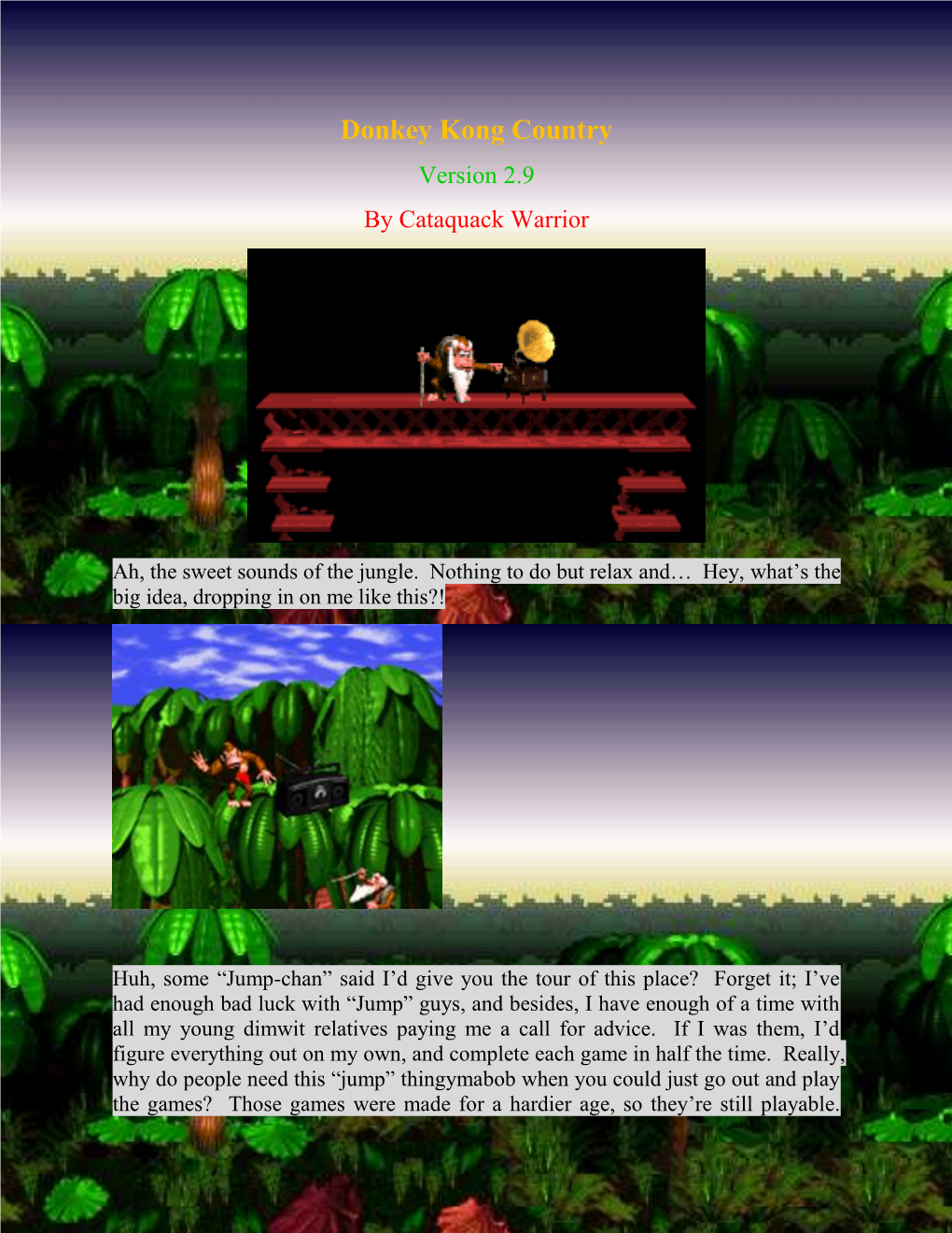 Donkey Kong Country Version 2.9 by Cataquack Warrior