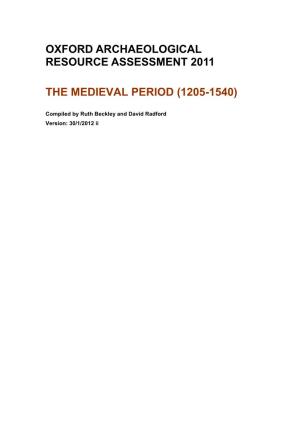The Medieval Period (1205-1540)