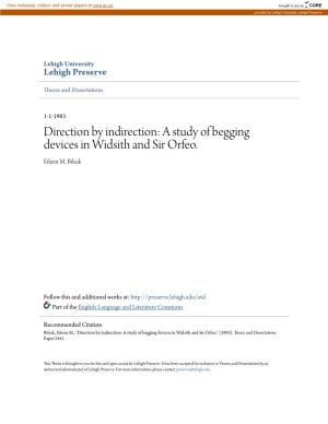 A Study of Begging Devices in Widsith and Sir Orfeo. Eileen M