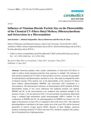 Influence of Titanium Dioxide Particle Size on the Photostability of the Chemical UV-Filters Butyl Methoxy Dibenzoylmethane and Octocrylene in a Microemulsion