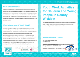 Youth Work Activities for Children and Young People in County Wicklow