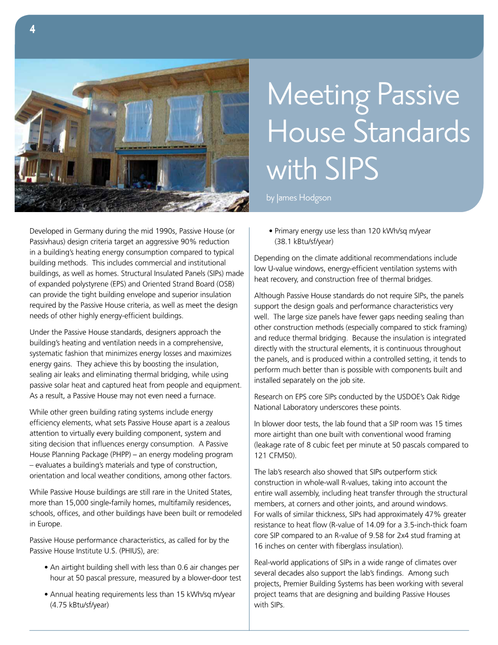 Meeting Passive House Standards with SIPS by James Hodgson