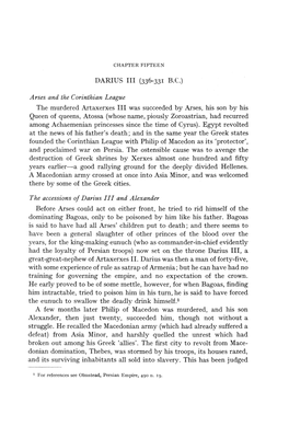 DARIUS III (336-331 B.C.) Arses and the Corinthian League The