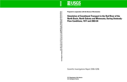 Simulation of Constituent Transport in the Red River of the North Basin