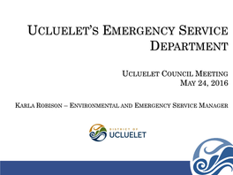 Ucluelet's Emergency Service Department