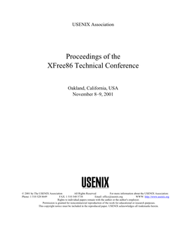 Proceedings of the Xfree86 Technical Conference