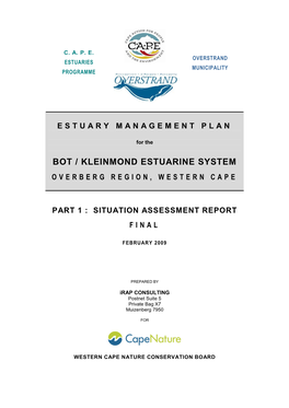 Bot / Kleinmond Estuarine System Overberg Region, Western Cape