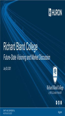 Richard Bland College Future-State Visioning and Market Discussion