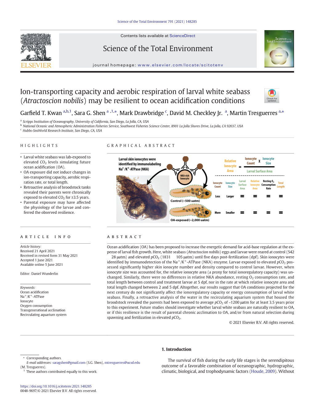 Atractoscion Nobilis) May Be Resilient to Ocean Acidiﬁcation Conditions