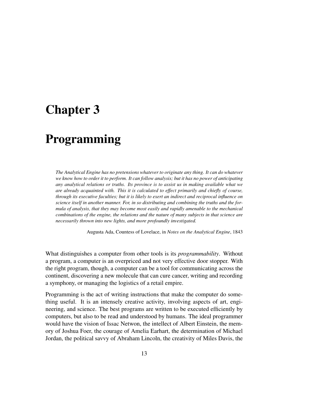 Chapter 3 Programming