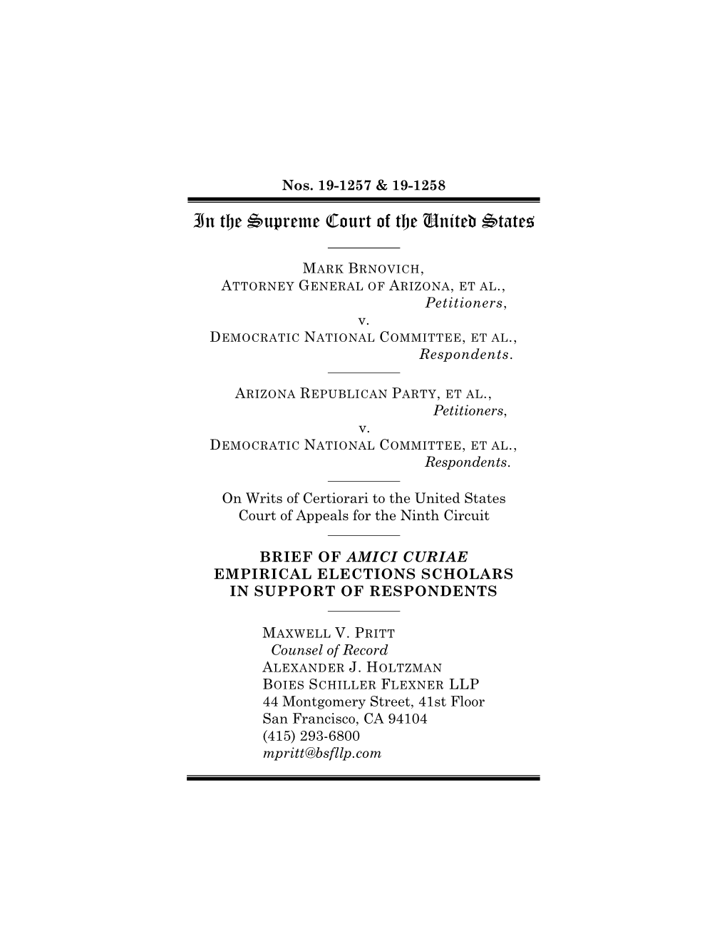 Amicus Briefs