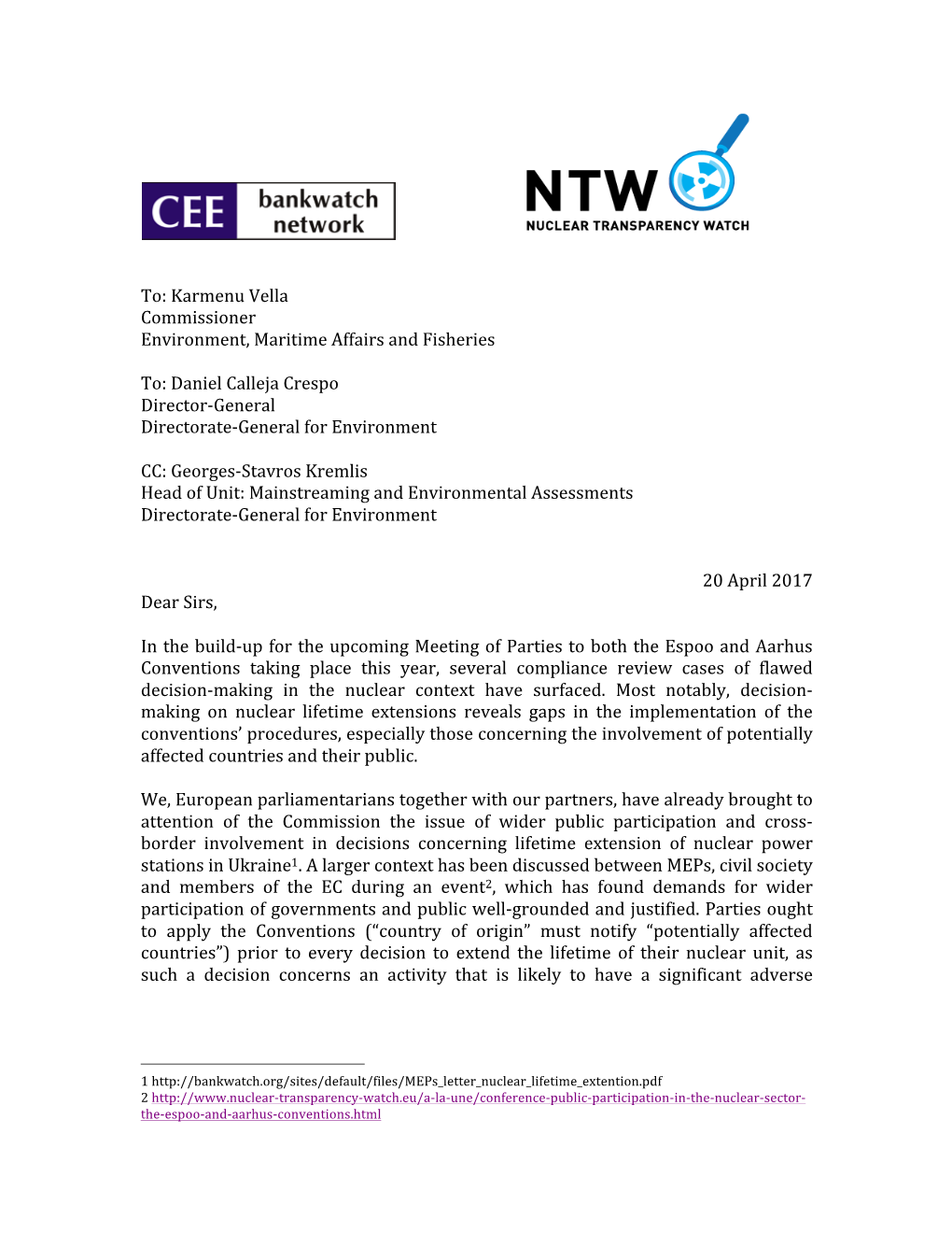 Nuclear Safety Meps to EC May 2017