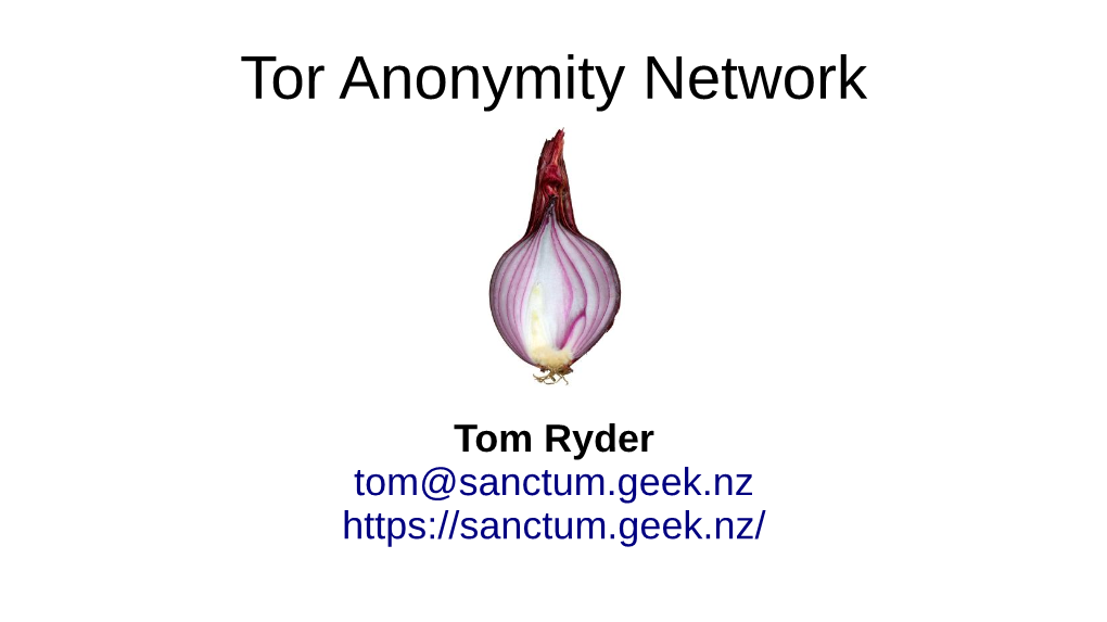 Tor Anonymity Network