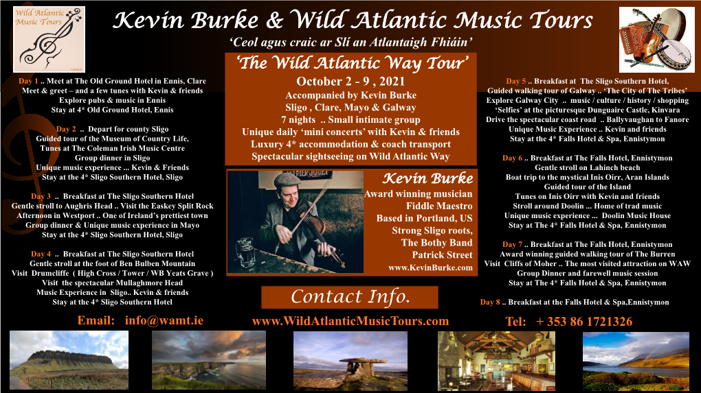 Kevin Burke & Wild Atlantic Music Tours