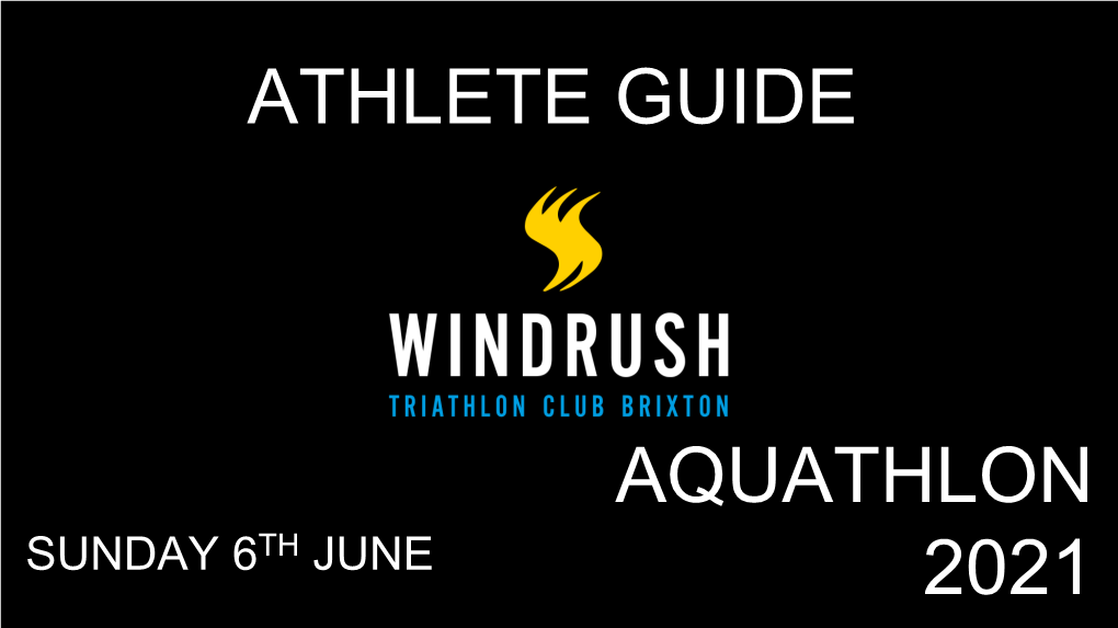 Aquathlon 2021 Athlete Guide