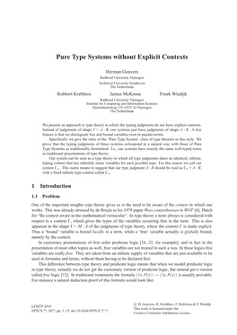 Pure Type Systems Without Explicit Contexts