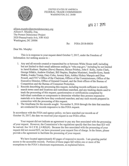 FOIA-2018-00030 Response Letter to Requester