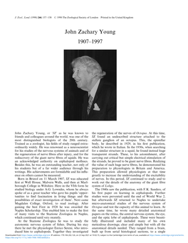 John Zachary Young 1907-1997