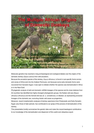 The Multiple African Origins of Domestic Donkeys