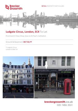Ludgate Circus, London, EC4 to Let Prominent E Class Shop Close to St Paul’S Cathedral