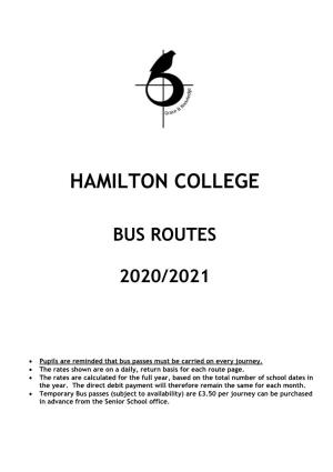 Bus Routes 2020/2021
