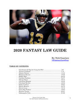 2020 Fantasy Law Guide