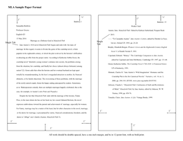 MLA Sample Paper Format