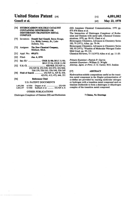 United States Patent (19) 11) 4,091,082 Gessell Et Al
