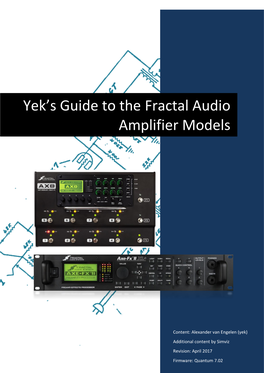 Yek's Guide to the Fractal Audio Amplifier Models