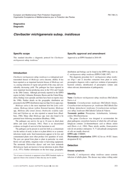 PM 7/99 (1): Clavibacter Michiganensis Subsp. Insidiosus