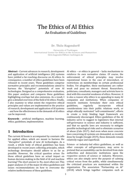 The Ethics of AI Ethics an Evaluation of Guidelines