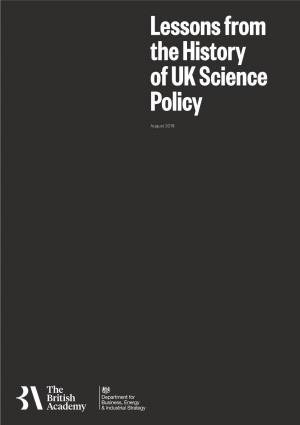 Lessons from the History of UK Science Policy