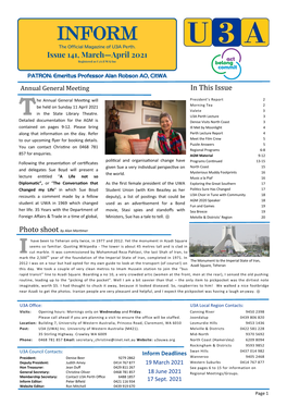 INFORM the Official Magazine of U3A Perth